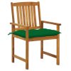 Cadeiras de jardim com almofadões 8 pcs acácia maciça - Image 2