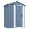 Abrigo de jardim 126x97,5x177 cm aço galvanizado cinzento - Image 2