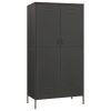 Roupeiro 90x50x180 cm aço antracite - Image 2