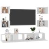 6 pcs conjunto de móveis de TV contraplacado branco - Image 3