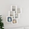 Estante de parede cúbica 78x15x93 cm contraplacado branco