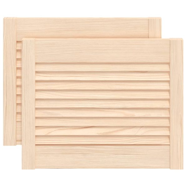 Portas com venezianas 2 pcs 39,5x49,4 cm pinho maciço - Image 2