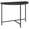 Mesa de jardim 100x50x75 cm vime PE preto - Image 2