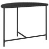 Mesa de jardim 100x50x75 cm vime PE preto - Image 3