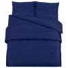 Conjunto capa de edredão 200x200cm microfibra leve azul marinho - Image 2