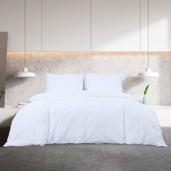 Conjunto de capa de edredão microfibra leve 220x240 cm branco - Image 3