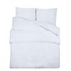 Conjunto de capa de edredão microfibra leve 225x220 cm branco - Image 2