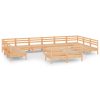 13 pcs conjunto lounge de jardim pinho maciço - Image 2