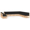 12 pcs conj. lounge jardim c/ almofadões antracite pinho maciço