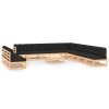 13 pcs conj. lounge jardim c/ almofadões antracite pinho maciço