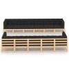 11 pcs conj. lounge jardim c/ almofadões antracite pinho maciço