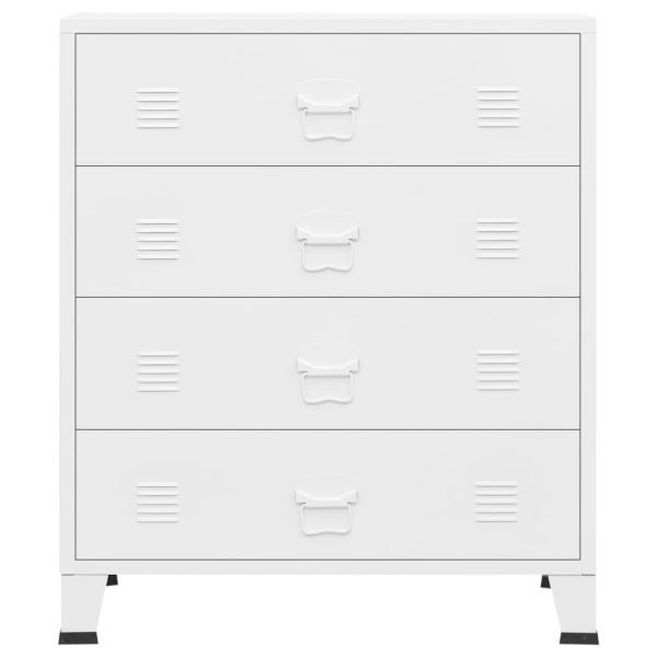 Cómoda industrial 78x40x93 cm metal branco - Image 3