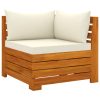 6 pcs conjunto lounge de jardim c/ almofadões acácia maciça - Image 3