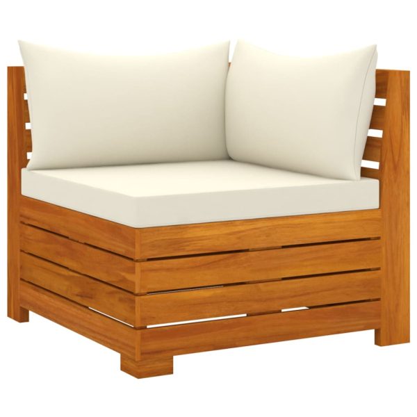6 pcs conjunto lounge de jardim c/ almofadões acácia maciça - Image 3