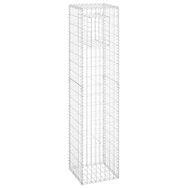 Postes/cestos gabião 2 pcs 40x40x180 cm ferro - Image 3