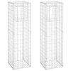 Postes/cestos gabião 2 pcs 50x50x180 cm ferro - Image 2