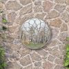 Espelho de jardim p/ uso exterior ferro 60x3 cm cor de areia