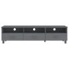 Móvel de TV HAMAR 158x40x40 cm pinho maciço cinza-escuro - Image 3