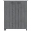 Sapateira HAMAR 85x40x108 cm pinho maciço cinza-escuro - Image 3
