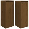 Armários de parede 2 pcs 30x30x80 cm pinho maciço castanho-mel - Image 2