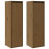Armários de parede 2 pcs 30x30x100 cm pinho maciço castanho mel - Image 2