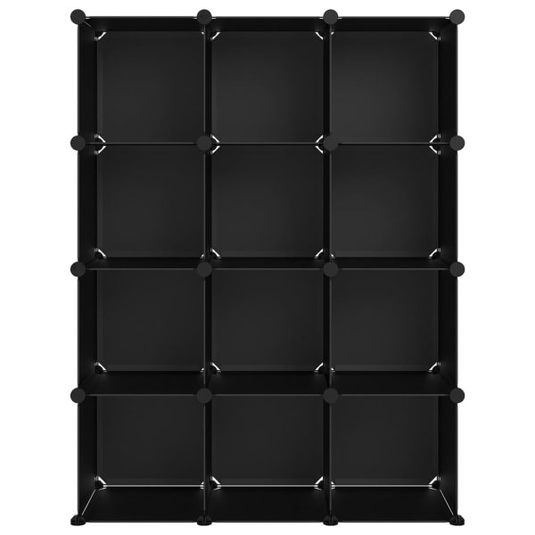 Organizador de arrumação com 12 cubos PP preto - Image 3