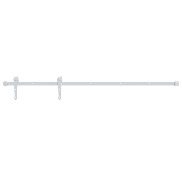 Kit de ferragens para porta deslizante 200 cm aço branco - Image 2