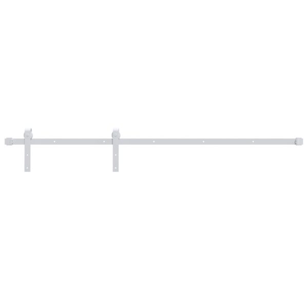 Kit de ferragens para porta deslizante 200 cm aço branco - Image 2