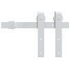 Kit de ferragens para porta deslizante 200 cm aço branco - Image 3