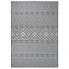 Tapete de tecido plano para exterior 120x170 cm riscas azuis
