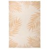 Tapete de tecido plano para exterior 160x230 cm padrão folhas