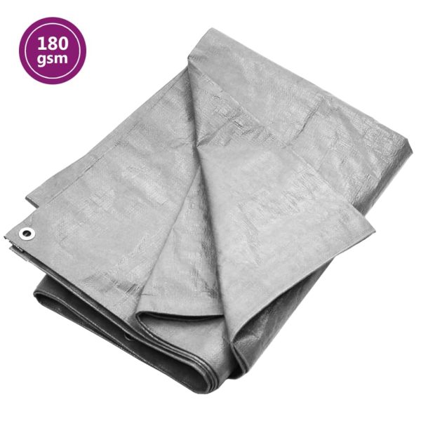 Lona 180 g/m² 8x10 m PEAD cinzento