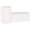 Móveis de TV 2 pcs madeira de pinho maciça branco - Image 2