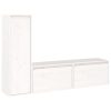 Móveis de TV 3 pcs madeira de pinho maciça branco - Image 2