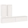 Móveis de TV 4 pcs madeira de pinho maciça branco - Image 2