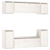 Móveis de TV 6 pcs madeira de pinho maciça branco - Image 2