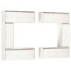 Móveis de TV 6 pcs madeira de pinho maciça branco - Image 2
