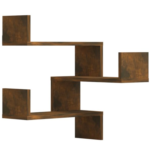 Estante canto 2pcs 40x40x50cm derivados madeira carvalho fumado - Image 2