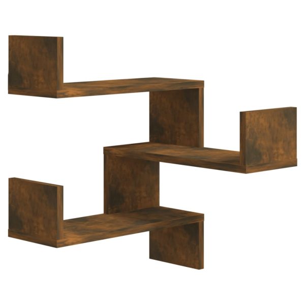 Estante canto 2pcs 40x40x50cm derivados madeira carvalho fumado - Image 3