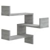 Estante canto 2pcs 40x40x50cm derivados madeira cinzento sonoma - Image 3