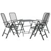 5 pcs conj. de jantar p/ jardim malha metal expandido antracite - Image 3