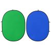 Tela fundo de estúdio oval 2-em-1 200x150 cm verde e azul - Image 2