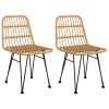 Cadeiras de jardim 2 pcs 48x62x84 cm vime PE - Image 2
