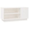 Móvel de TV 80x35x40,5 cm madeira de pinho maciça branco - Image 2