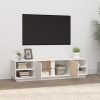 Móvel de TV 156x40x40 cm madeira de pinho maciça branco - Image 3