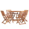 Conjunto de jantar p/ jardim 5 pcs madeira de acácia maciça - Image 3