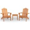 3 pcs conjunto lounge de jardim Adirondack acácia maciça - Image 2