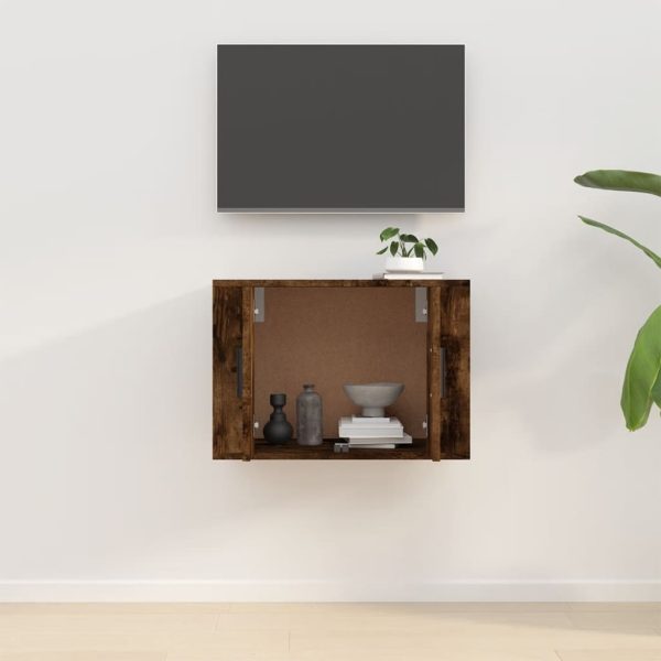 Móvel de TV para parede 57x34,5x40 cm carvalho fumado - Image 3