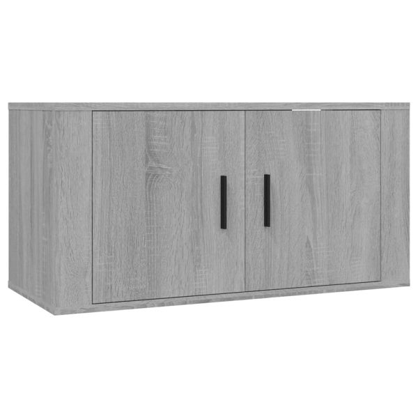 Móvel de TV de parede 80x34,5x40 cm cinzento sonoma - Image 2