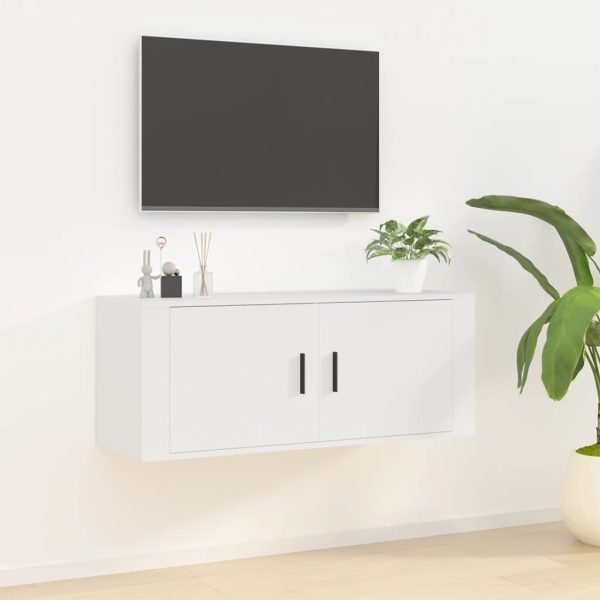 Móvel de TV de parede 100x34,5x40 cm branco